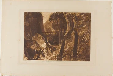 Mølle nær Grand Chartreuse, plate 54 fra Liber Studiorum
