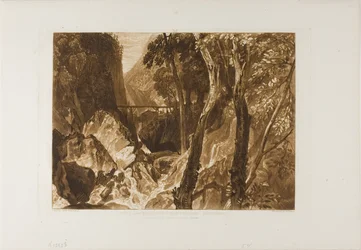 Mølle nær Grand Chartreuse, plate 54 fra Liber Studiorum