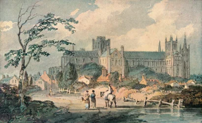 Peterborough katedral fra nord, 1909