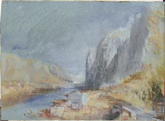 Rocher Bayard, Dinant, ca. 1839 (akvarell og kroppsmaling på papir)