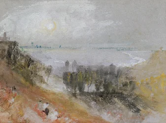 Tancarville, ca. 1830 (akvarell og kroppsfarge på papir)