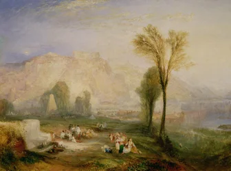 Ærens lyse stein (Ehrenbreitstein) og Marceaus grav, fra Byrons «Childe Harold», 1835