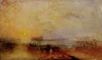 Morgenen etter vraket, ca. 1835–40 (olje på lerret)