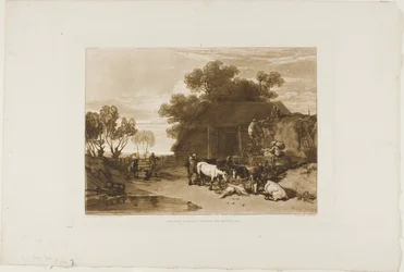 The Straw Yard, plate 7 fra Liber Studiorum