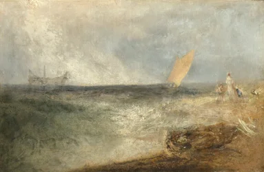 Utsikt utenfor Margate, kveld, ca. 1840