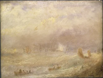 Vue de Deal - View of Deal, av Turner, Joseph Mallord William (1775-1851). Olje på papir. Mål: 24,5x32 cm. Nationalmuseum Stockholm
