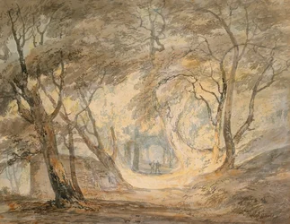 Woodland Scene with Figures, ca. 1798 (akvarell på papir)