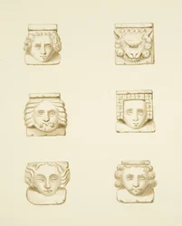 6 Corbels in Roof of St James