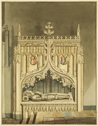 Berkeleys monument ved altertrinnene til St Mark