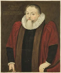 Portrett i Council House of Alderman John Whitson (akvarell på papir)