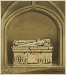 Tomb til Thomas Rowley og hans kone i krypten til St John
