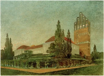 Darmstadt, Mathildenhöhe, utstillingsbygning