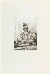 Sultane Noire (The Black Sultana), plate 28 fra serien Caravanne du Sultan à la Mecque (Sultanens karavane til Mekka)