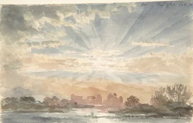Landskap med stigende sol, 1. desember 1828, kl. 08.30, 1828.
