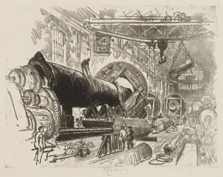 Engelsk krigsarbeid: Cutting and Turning a Big Gun