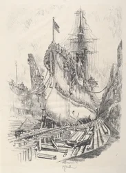 I tørrdokken, 1917.
