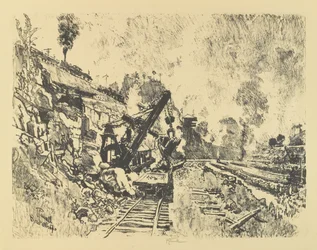 Steam Shovel in the Cut på Bas Obispo