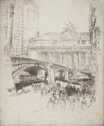 Tilnærmingen til Grand Central, New York, 1919.