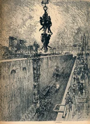 The End of the Day-Gatun Lock, 1912