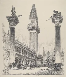 Venezia, Rebuilding the Campanile, 1911.