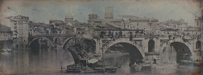 Ponte Rotto Pontus Aemilius, Roma, 1842.