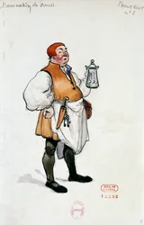 Kostyme til programlederfiguren i Fausts fordømmelse av Hector Berlioz, skisse av Joseph Porphyre Pinchon (1871–1953)