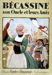 Omslag til boken «Becassine, onkelen hennes og vennene deres», Gautier Langereau-utgavene (1926).