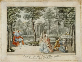 Tamino, Pamina og Papageno … (gravering)