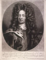 Ovalt portrett av George I, konge av Storbritannia, c1700