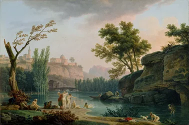 Sommerkveld, italiensk landskap
