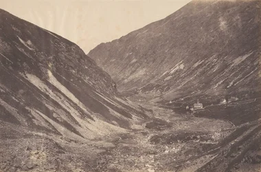 Héas-dalen og kapellet, St-Sauveur, 1853.