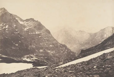 Utsikt over delen av Maladetta og fjellene fra toppen av havnen i Vénasque, 1853.