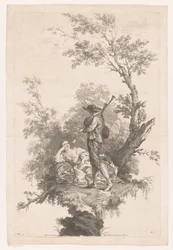 Shepherd spiller sekkepipe for en ung kvinne Vår Four Seasons (serietittel)