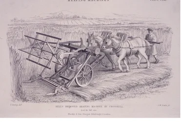 Bells forbedret høstemaskin av Crosskill, c1840s.