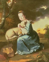 Frøken Frances Warren, tidlig på 1760-tallet (olje på lerret)
