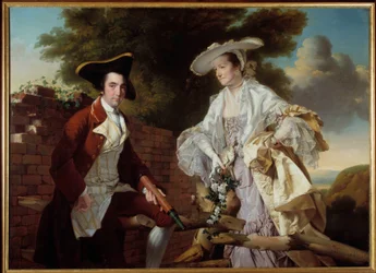 Portrett av kartografen Peter Perez Burdett (1735-1793) og hans kone Hannah Painting av Joseph Wright of Derby (1734-1797) 1765 Praha, Nasjonalgalleriet
