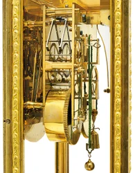 Louis XVI-måneds- og solar-tid mantel regulator med remontoire
