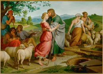 Jakob og Rakel. Ved brønnen møter Jakob Rakel, Labans yngste datter.