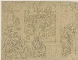 Peter Denies Christ, presentert i salen til tinghuset