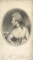 Fru Robinson. Mary Robinson, født Darby, kjent som Perdita (1758-1800). Engelsk skuespillerinne, poet og romanforfatter. Første offentlige elskerinne til kong George IV mens han fortsatt var prins av Wales. Portrett, etter Sir Joshua Reynolds.