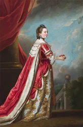 Portrett av Elizabeth Percy, hertuginne av Northumberland (olje på lerret)