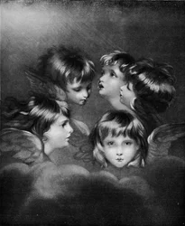 A Childs Portrait in Different Views: Angels Heads, c1786, 1911