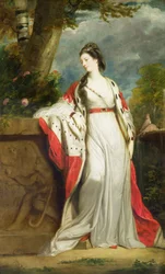 Elizabeth Gunning, hertuginne av Hamilton og hertuginne av Argyll, ca. 1760 (olje på lerret)