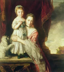 Georgiana, grevinne Spencer med Lady Georgiana Spencer, 1759-61