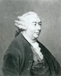 Portrett av David Hume, gravert av William Henry Worthington