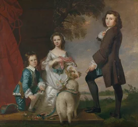Thomas 1740-1825 og Martha Neate 1741-etter 1795 med sin veileder, Thomas Needham, 1748.