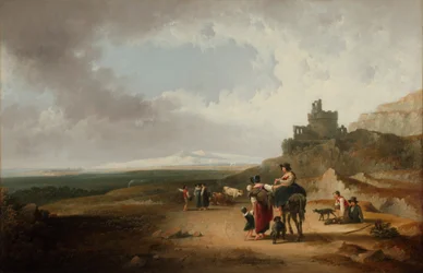 Romantisk landskap 1835 (olje på lerret)