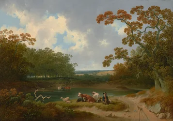 Utsikt på landsbygda i Pennsylvania 1823 (olje på lerret)
