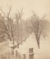 Snøscene fra Boston Common, 1850-tallet (foto)