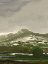 Den tåkete Green Mountain-dalen